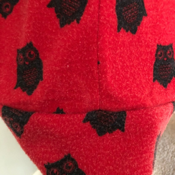 Red sweater with owl print - Picture 5 of 5